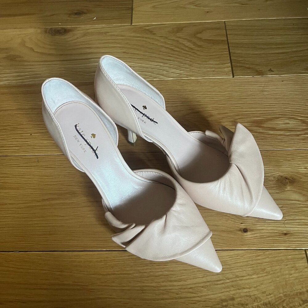 kate spade new york blush pointed heels